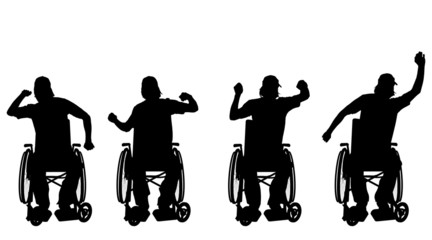 Vector silhouette of a man.