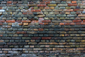 Multicolor brick wall