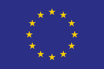 Original and simple Europe flag EU isolated vector