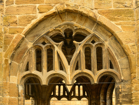 stone arch detail,  Sherborne