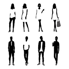 Women and Men Silhouettes