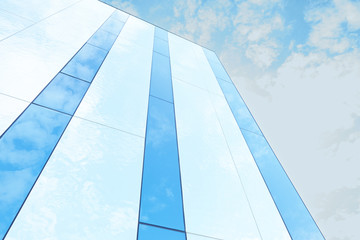 Glass building against the sky