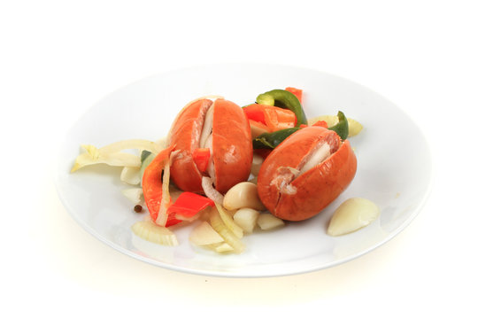 typical czech wurst named "utopenec"