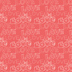words "i love you" on pink background