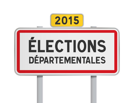 Panneau - Elections Departementales 2015