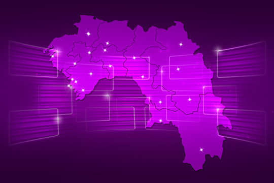 Guinea Map World map News Communication purple