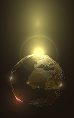 Abstract Illustration of Planet Earth in Space. Stock Vector