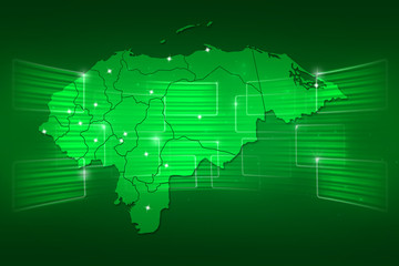Honduras Map World map News Communication green