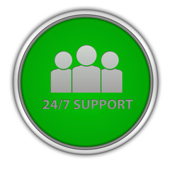 Support circular icon on white background