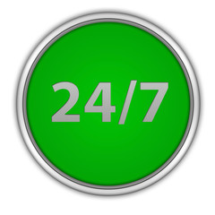 Support circular icon on white background