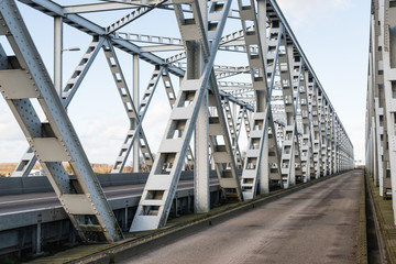 Fototapeta na wymiar Old truss bridge in the Netherlands