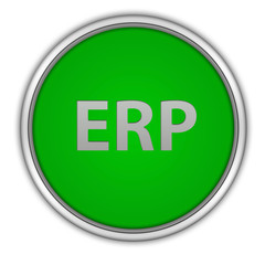 ERP circular icon on white background