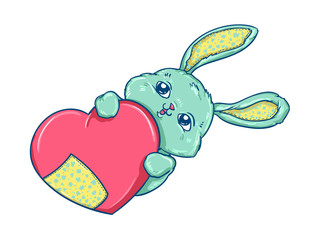 cute cartoon rabbit. vector.