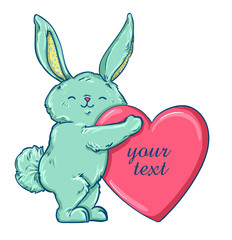 cute cartoon rabbit.