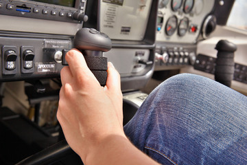 Obraz premium Pilot in the cockpit