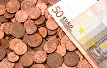 50 Euro und Centstücke