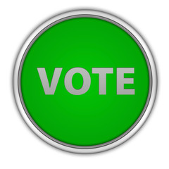 Vote circular icon on white background