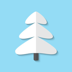 Vector xmas tree web flat icon.