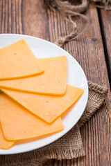 Portion of Cheddar Slices