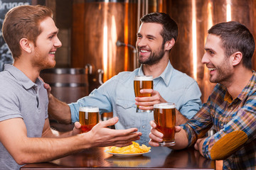 Spending great time with friends.