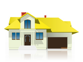 Dom z żółtym dachem © nestonik