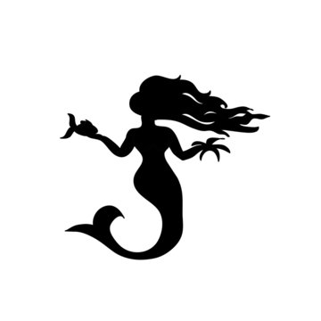 Mermaid silhouette icon