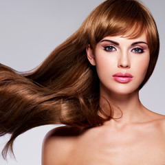 Beautiful sexy woman with long  hair