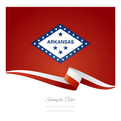 Arkansas flag ribbon vector