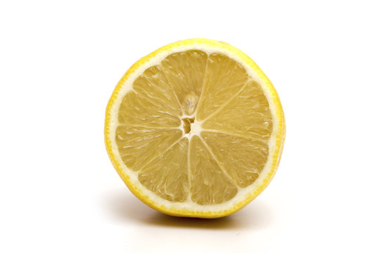 lemon on the white background