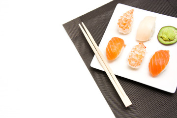 Fototapeta na wymiar sushi and wasabi