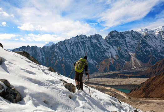 Larke pass, in the Nepal Himalaya