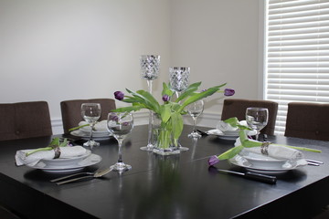 Tulip table setting