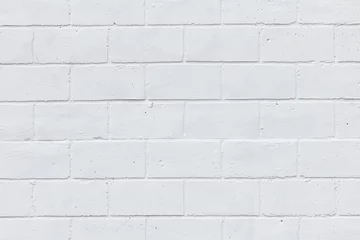 Papier Peint photo autocollant Mur de briques Fond de texture de mur de briques blanches peintes