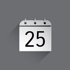 Flat calendar icon.