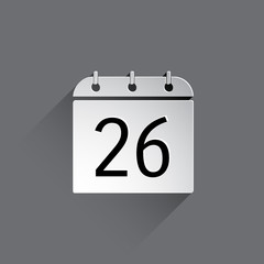 Flat calendar icon.