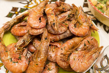 mediterranean prawn dish