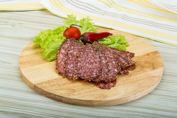 Sliced salami