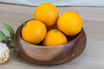 Tangerines in the bowl