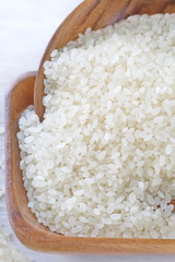 Asian white rice or uncooked white rice
