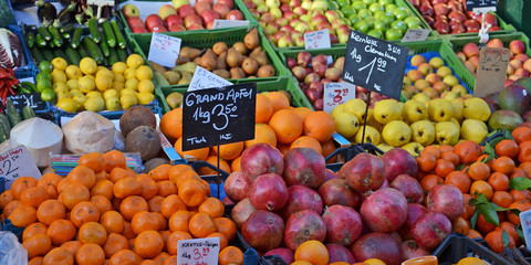 markt, obst, verkauf