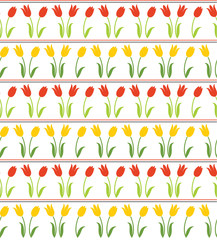 Seamless texture with tulips