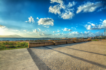 Alghero seafront at dusk