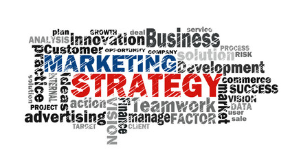 Fototapeta premium marketing strategy word cloud