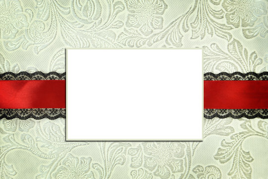 Decorative template with photo frame