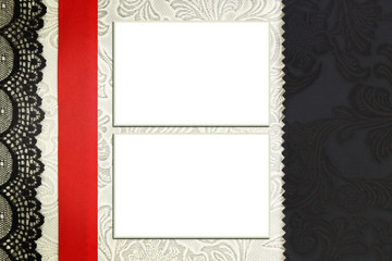 Decorative template with photo frame