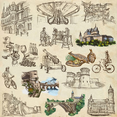 Naklejka premium Luxembourg Travel - Full sized drawings