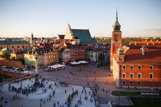 Panorama of Royal Castle in Warsaw