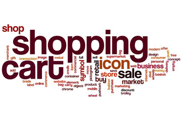 Shopping cart word cloud