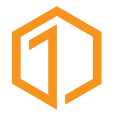 number one box cube square logo icon symbol branding vector graphic, level ranking challenge, corporate identity design