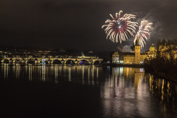 Fireworks in Prague